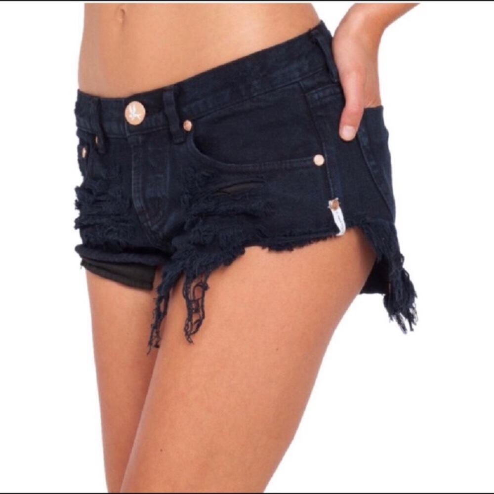 One by One Teaspoon Bonitas Jean Distressed Shorts